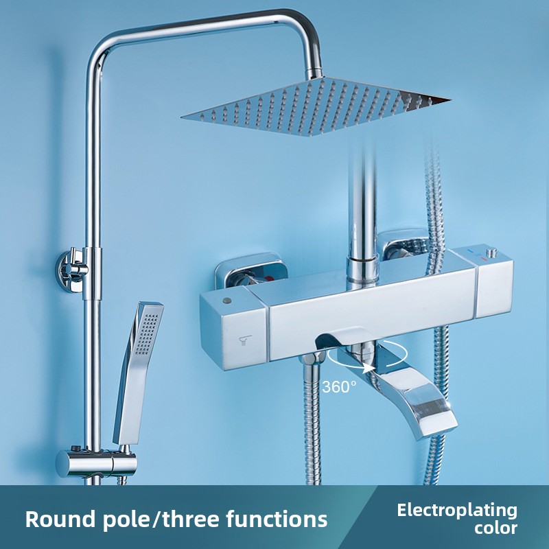 Home Bathroom Lock - Elektroplaterowany zestaw prysznicowy ze stali nierdzewnej