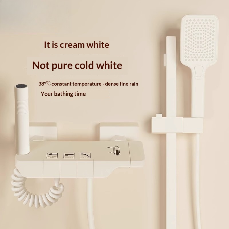 Home Bathroom Shower - Kremowy Zestaw Prysznicowy Bez Węża, Całkowicie