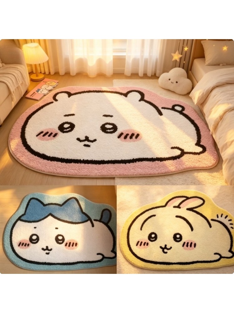Home Bathroom Floor Mats - Chiikawa Dywanik z Postaciami z Kreskówki