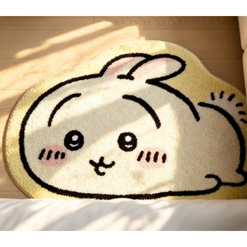 Home Goods Bathroom Mats - Anime Chiikawa Pluszowy Dywanik Wzór Hachiware