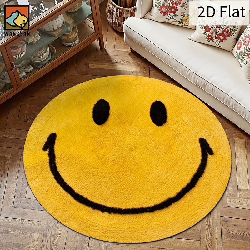 Home Bathroom Floor Mats - Okrągły dywan z flaneli 2D z