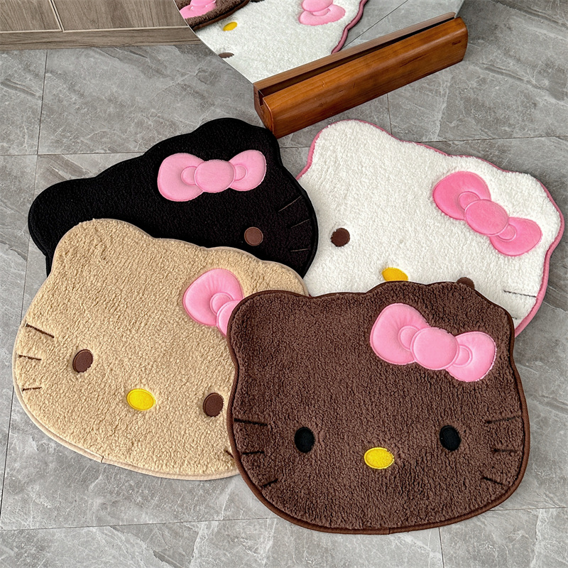 Home Goods Bathroom Mats - Anime Hello Kitty Pluszowy Dywanik Miękka