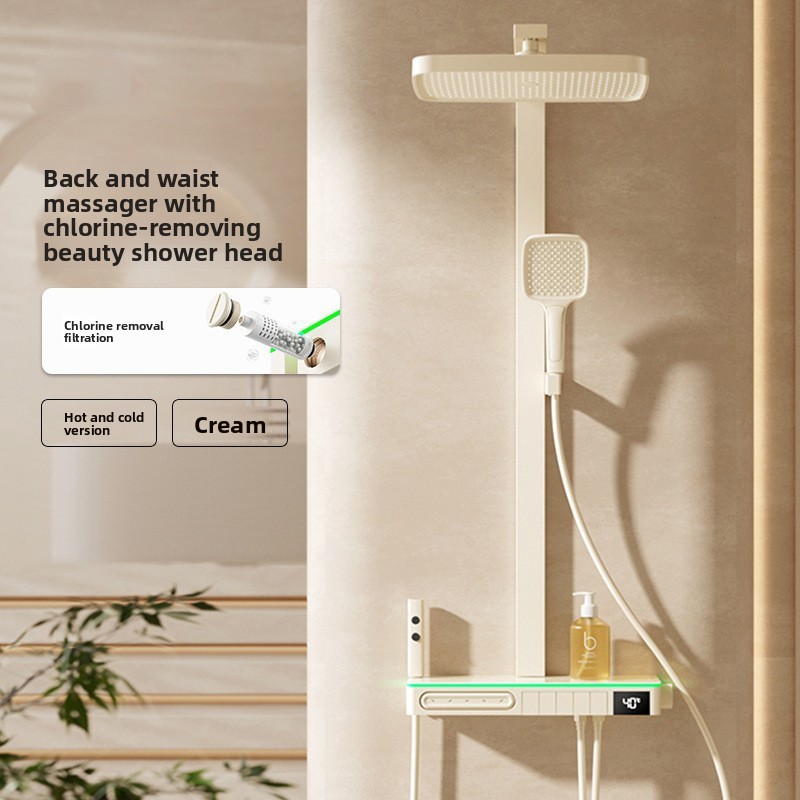 Home Bathroom Shower - Inteligentny wyświetlacz cyfrowy, dechlorujący, upiększający skórę,