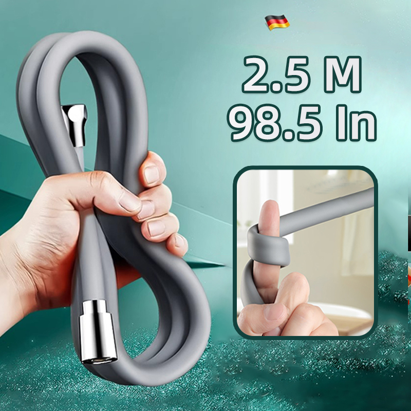 Home Bathroom Gadgets - Wąż prysznicowy silikonowy 2,5 m szary,