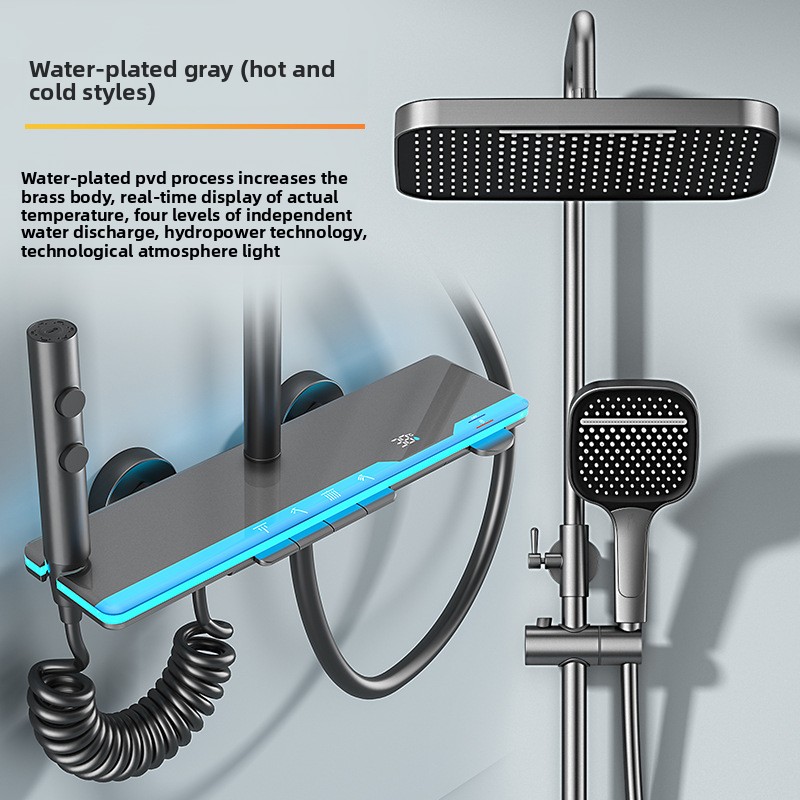 Home Bathroom - Inteligentny zestaw prysznicowy z wyświetlaczem cyfrowym,