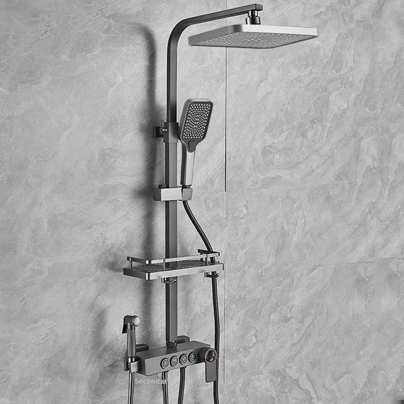 Home Bathroom Shower - Zestaw prysznicowy ze stali nierdzewnej, anty-kalkowy,