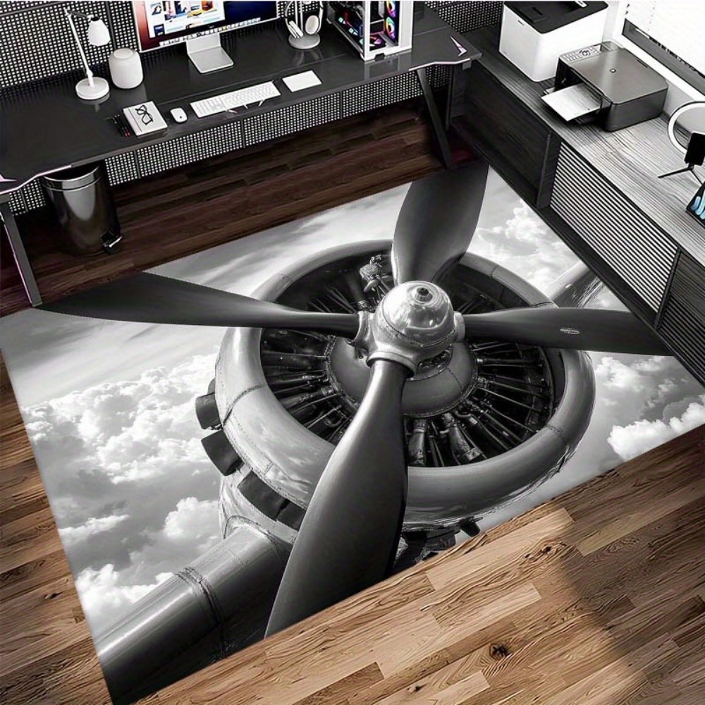 Jet Home Bathroom Mats - Dywanik podłogowy inspirowany silnikiem odrzutowym, antypoślizgowy