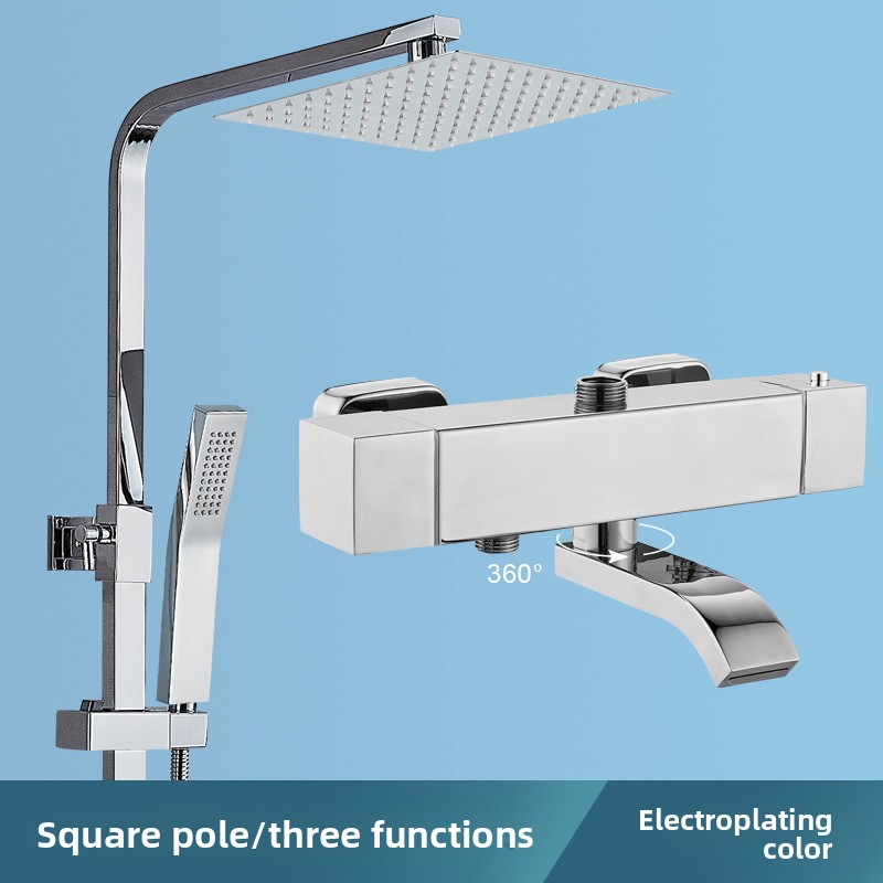 Elektroplaterowany zestaw prys – Home Bathroom Lock recenzja i cena