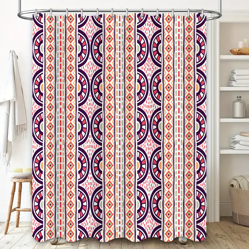 Wzorzysta zasłona prysznicowa  – Home Bathroom Reno recenzja i cena