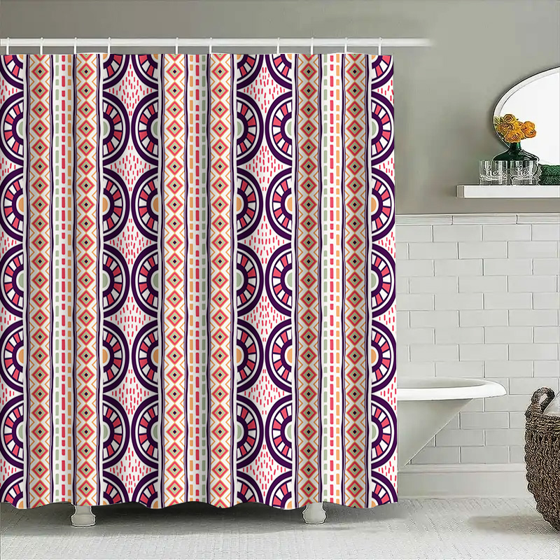 Wzorzysta zasłona prysznicowa  – Home Bathroom Reno recenzja i cena