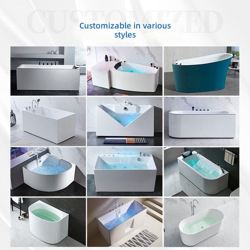 Akrylowa wanna z hydromasażem, – Home Bathroom Jacuzzi Tub recenzja i cena