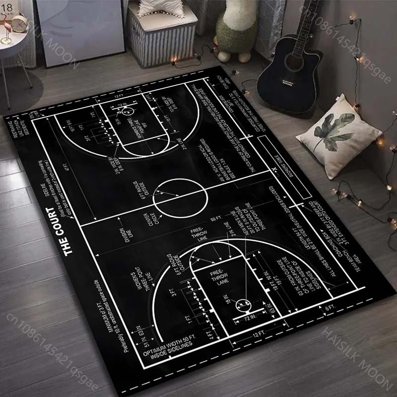 Dywan z motywem boiska do kosz – Home Bathroom Layout recenzja i cena