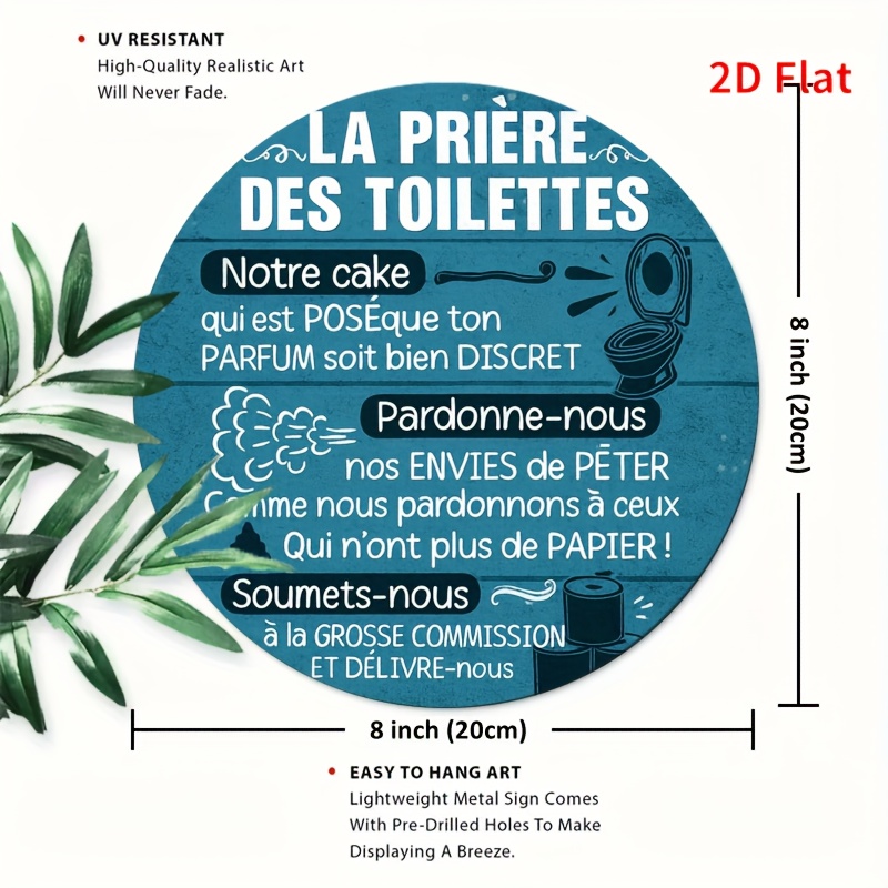 Zabawna francuska tabliczka do – Home Bathroom Reno recenzja i cena