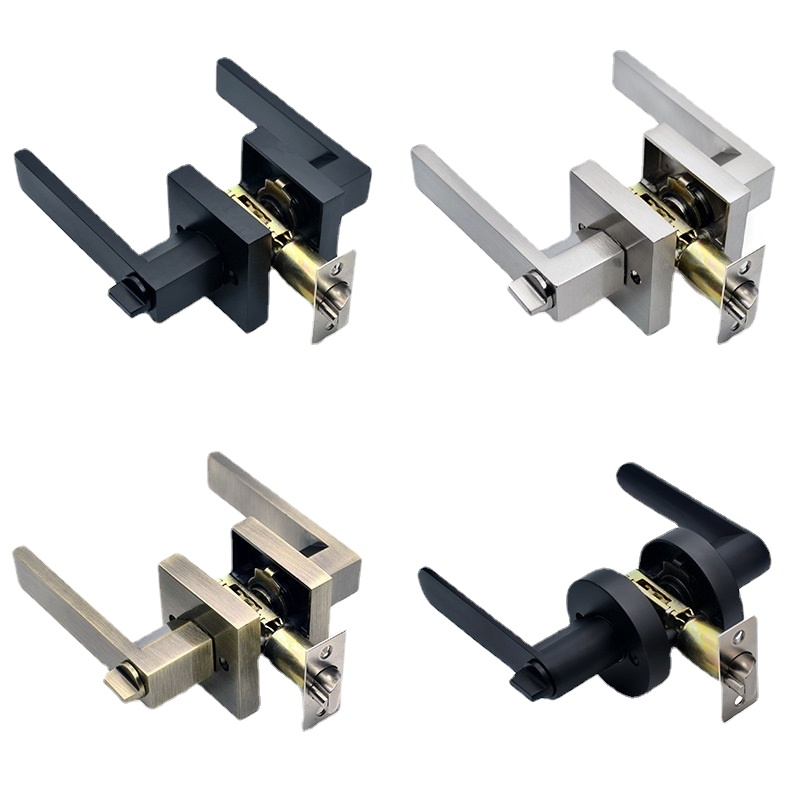 Czarna klamka do drzwi Blokada – Home Bathroom Lock recenzja i cena