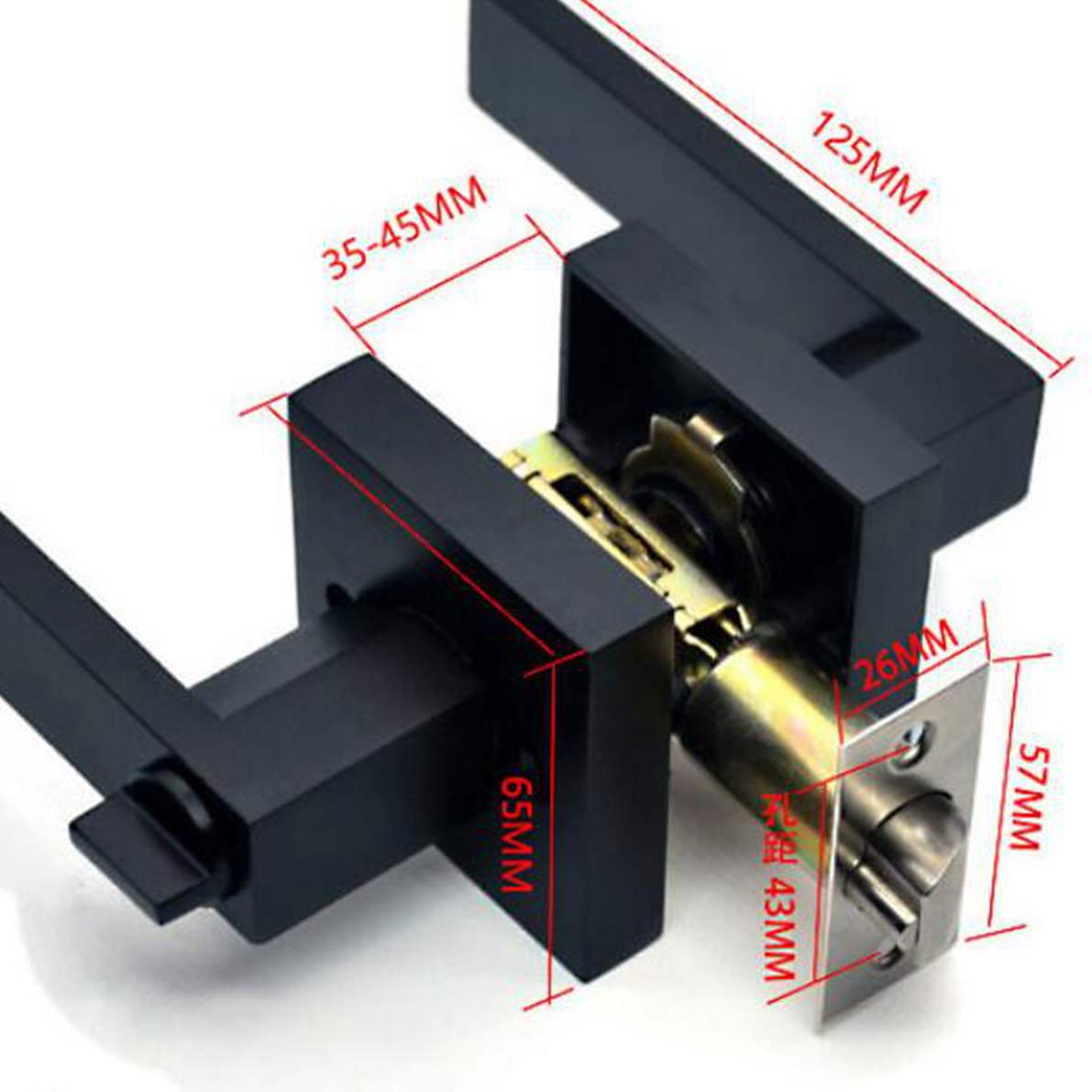 Czarna klamka do drzwi Blokada – Home Bathroom Lock recenzja i cena